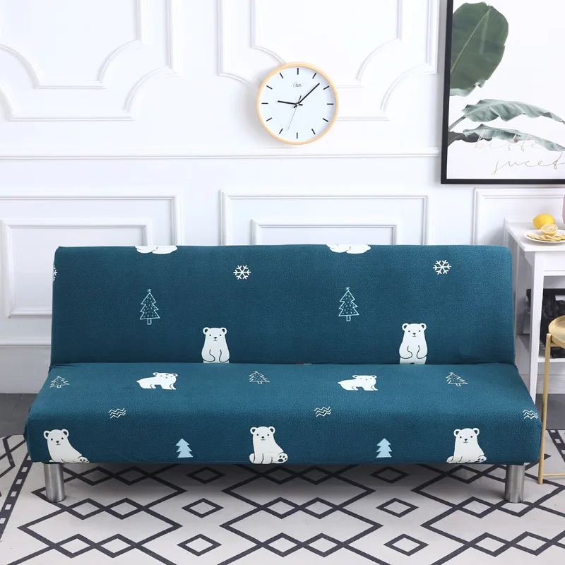 

1pcs Sofa Cover All-wraped Spandex Elastic Stretch Armless Folding Sofa Cover Protection Pad Sofa Towel