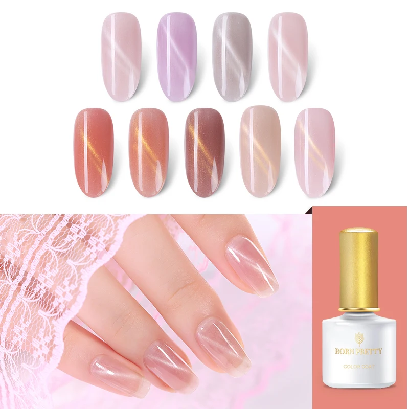 

BORN PRETTY Gel Nail Polish Romantic Magnetic Cat Eye Series 6ml Soak Off Nail Gel Polish Semi-transparent Gel Lacuqer