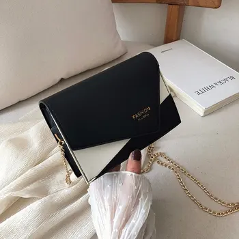 

Summer New Arrival Bag Women's 2019 New Style Fashion Fashion Popular Shoulder Bag Chain Shoulder Contrast Color Square Sling Ba