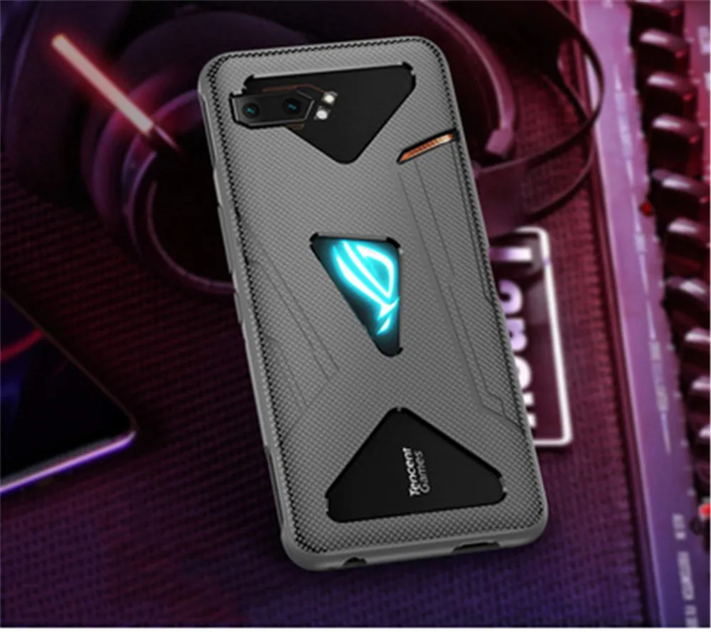 2 в 1 закаленное стекло для Asus ROG Phone II ZS660KL чехол ультра тонкий противоударный чехол для телефона Asus ROG Phone 2 Phone2 чехол