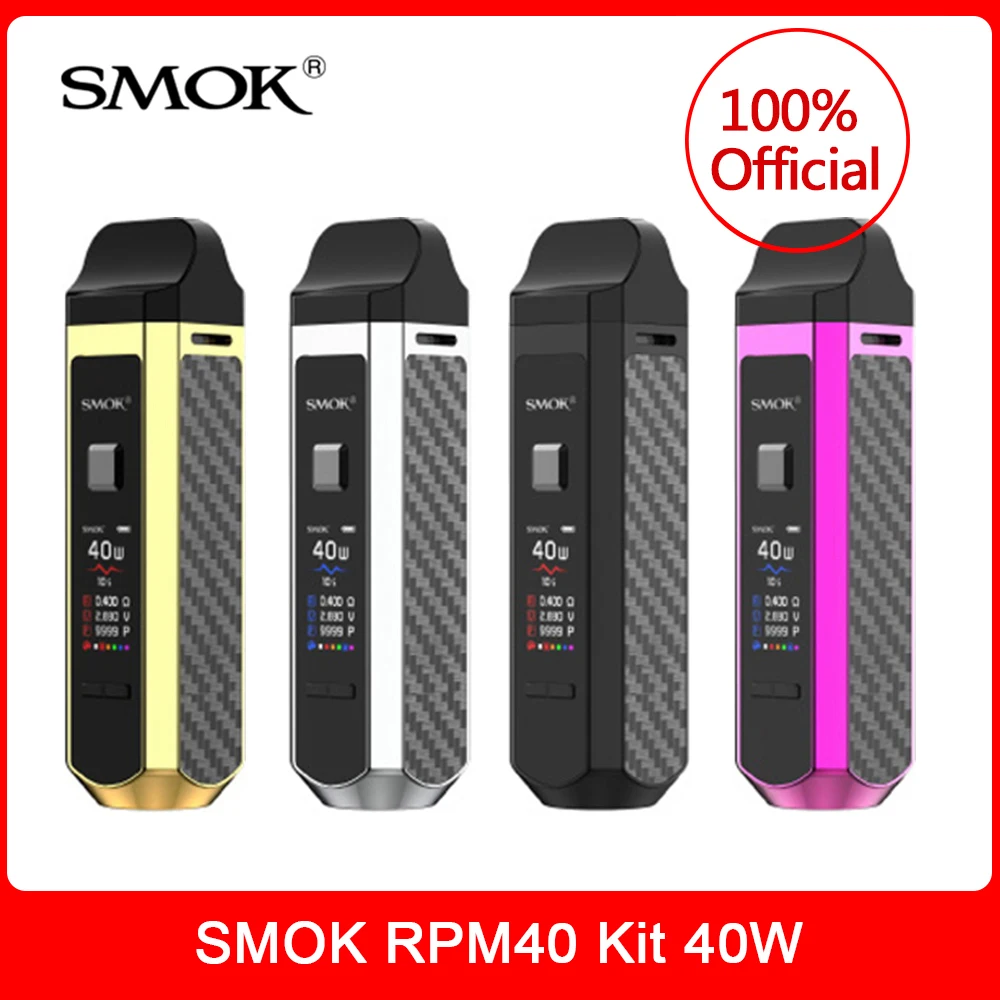 Оригинальный набор SMOK RPM40 40 Вт с батареей 1500 мАч картридж капсулой 4 3 мл и 5 катушка