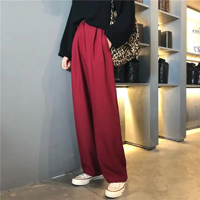 Женские свободные брюки в стиле ретро повседневные Универсальные Длинные Брюки
