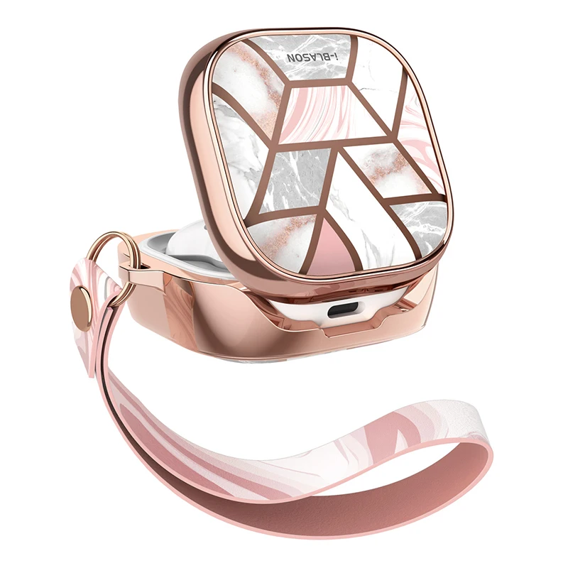 

Чехол для Samsung Galaxy Buds Live /Buds Pro /Buds 2 /Buds 2 Pro /Buds FE (2023-2021) I-BLASON 360 °, защитный чехол со шнурком