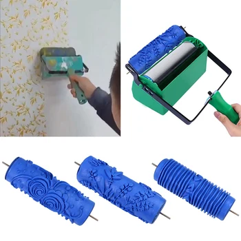 

Household Paint Roller Brush DIY Wall Roller Brush Soft Rubber Head Circle Parallel Stripe Dropshipping 55