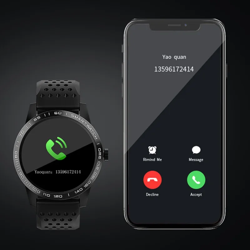 Smart Watch IP68 Waterproof Multifunctional Heart Rate Activity Fitness Tracker Bluetooth Intelligent watch For IOS/Android