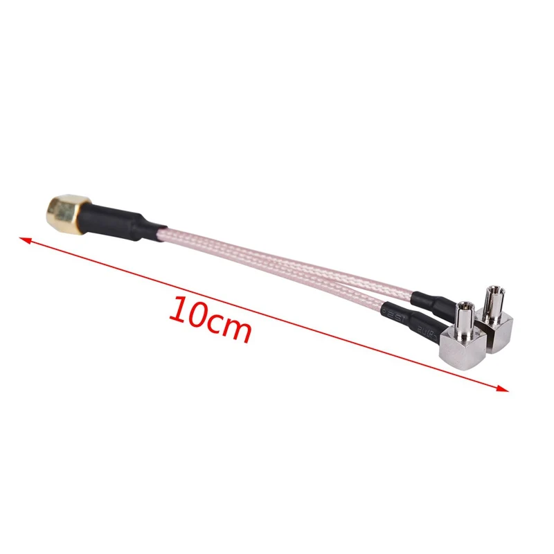 Топ-RP-SMA штекер для 2x TS9 штекер RA Y Тип косички кабель RG316 10 см для 3g USB модем золото