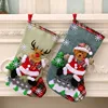 1 pcs Christmas Stockings Socks with Snowman Santa Elk Bear Printing Xmas Candy Gift Bag Fireplace Xmas Tree Decoration New Year ► Photo 3/6