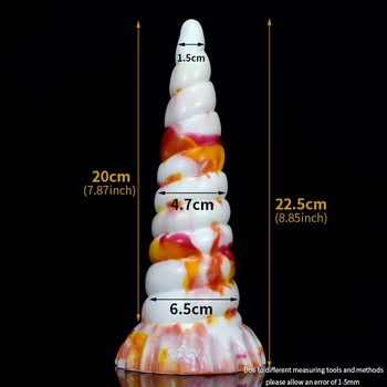 YOCY Silicone Spiral Anal Butt Plug Suction Cup Fantasy Dildo Colorful Anus Masturbate Sex Toy For Women Sodomy Orgasm Ass Push