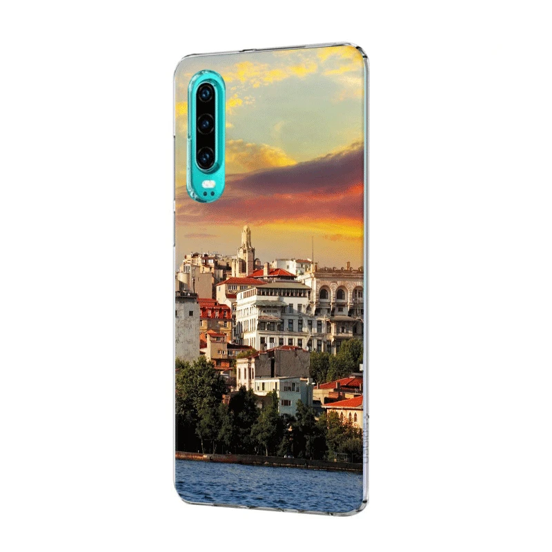 Мобильный телефон чехол для P Smart Z Plus P30 P20 P10 P9 P8 Lite Pro Жесткий Турция Стамбул Sceneary
