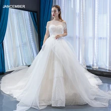 J67023 jancember lace wedding dress in Wedding Dresses strapless ball gown lace sequined with marriage vestido de noiva
