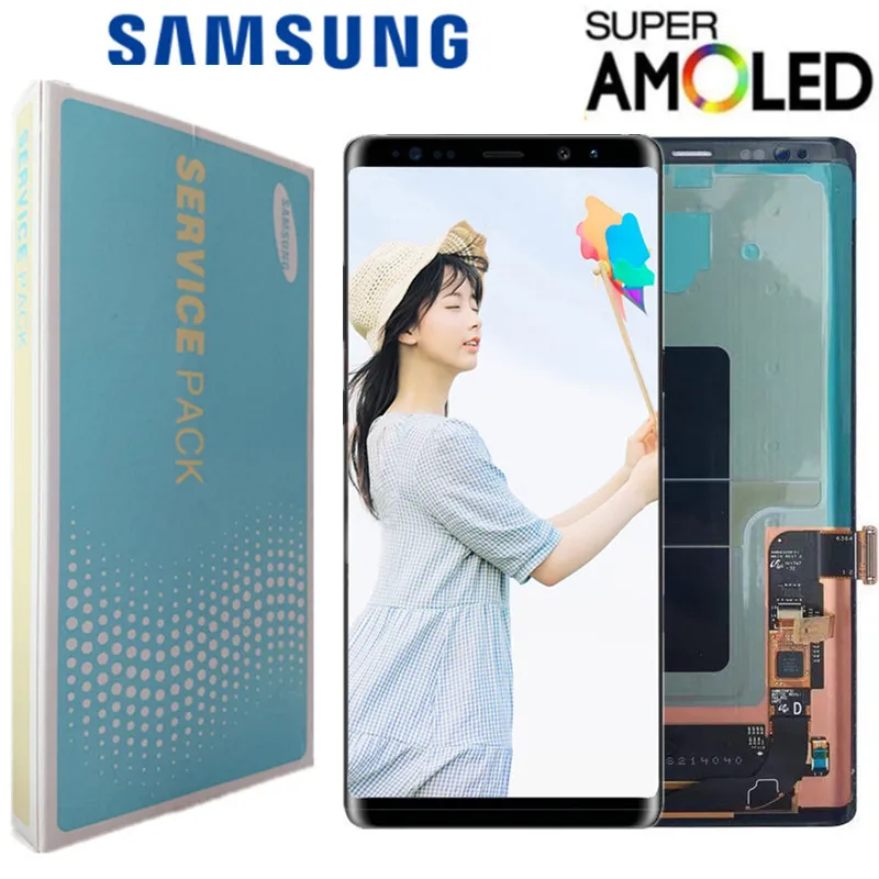 6,3 ''Супер AMOLED lcd с рамкой для SAMSUNG GALAXY Note 8 Note8 дисплей кодирующий преобразователь сенсорного экрана в сборе