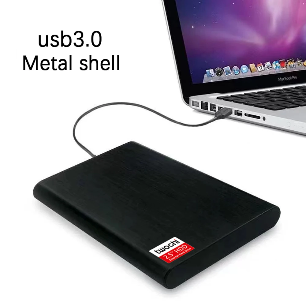 TWOCHI Metal Portable HDD Disco Duro Extern 160GB 250GB 320GB 500GB Storage External Hard Drive USB3.0 Disk for PC/Mac Xbox PS4