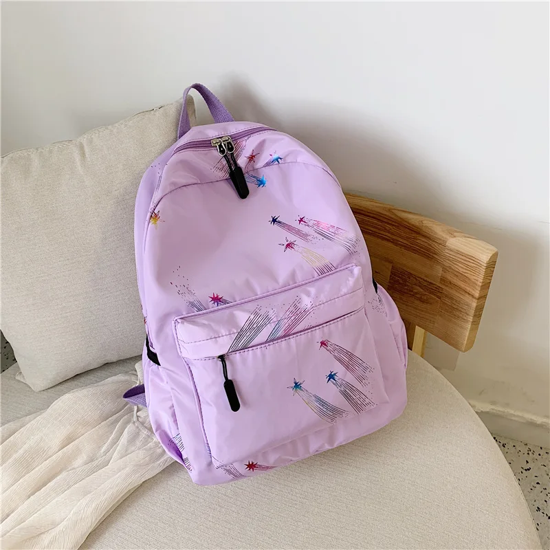 

School Bag Women's Korean-style Harajuku Ulzzang High School Students Campus Nylon Backpack Travel Bag Simple Versatile