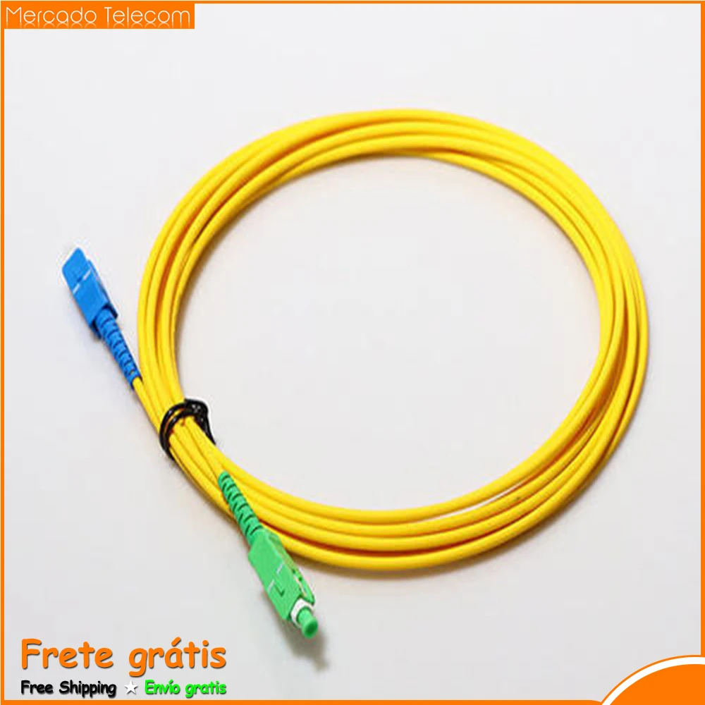 10PCS SC APC to SC UPC SC Patch Cord Simplex 3.0mm Single Mode Fiber Patch Cable jumper 1m 2m 3m