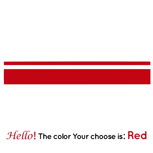 Autocollants à rayures en vinyle pour camping-car,pièces, pour camping-car, Van, boîte à cheval, caravane, décoration Automobile Red