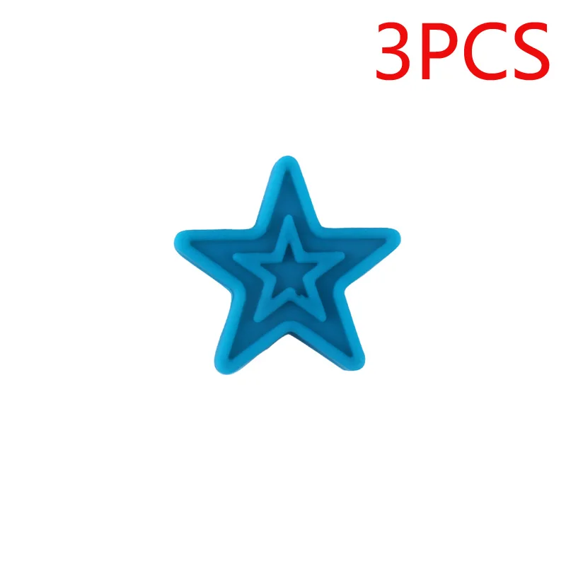 XCQGH 3 шт. детский пентаграмма звезда силиконовый Прорезыватель для зубов из бусин Детские моляры DIY ожерелье с свободные бусины, прорезыватель - Цвет: 5