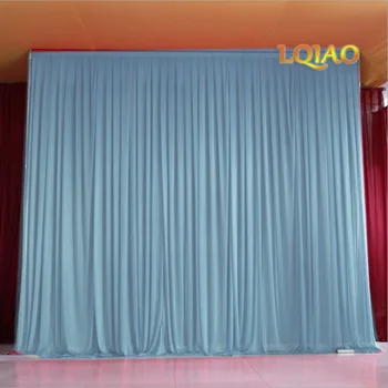 

3mX3m Sheer Silk Drapes Panels Hanging Curtains Party Backdrop 7 Colors Wedding Decoration Drape Big Events Background Cloth