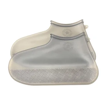 

Non Slip Silicone Waterproof Shoe Cover Washable Hiking Portable Protector Solid Outdoor Reusable Rain Boots Thicken Durable
