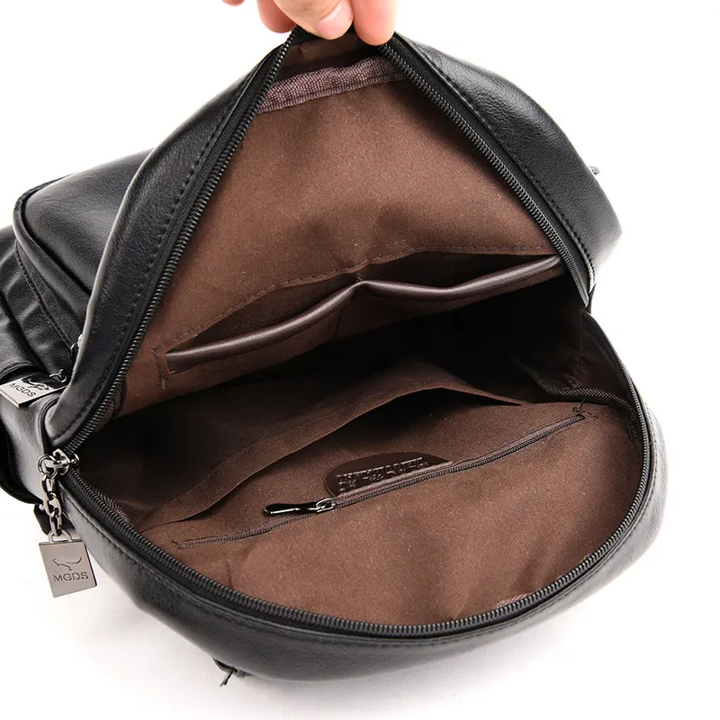 Женский кожаный рюкзак чистый черный женский дорожный Sac Dos Preppy высокое качество