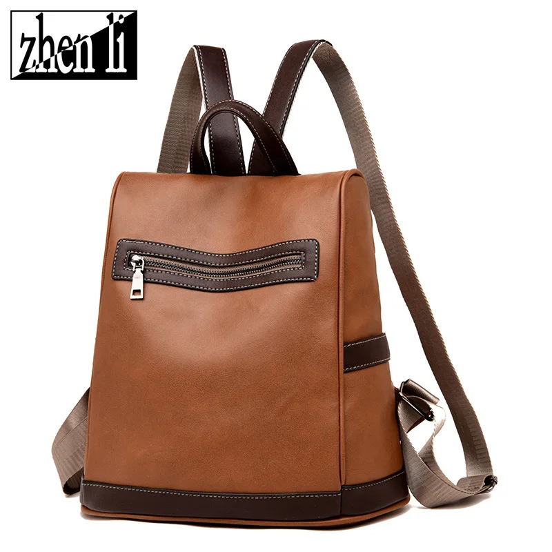 Amazon ретро PU кожаный рюкзак женский стиль популярный автомобиль шов мягкая поверхность рюкзак