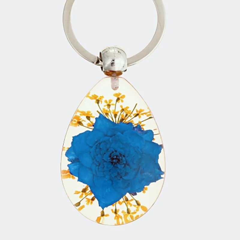 

[Bug] Flower Amber Creative Water Drop Travel Souvenirs Keychain Multi-color Selectable