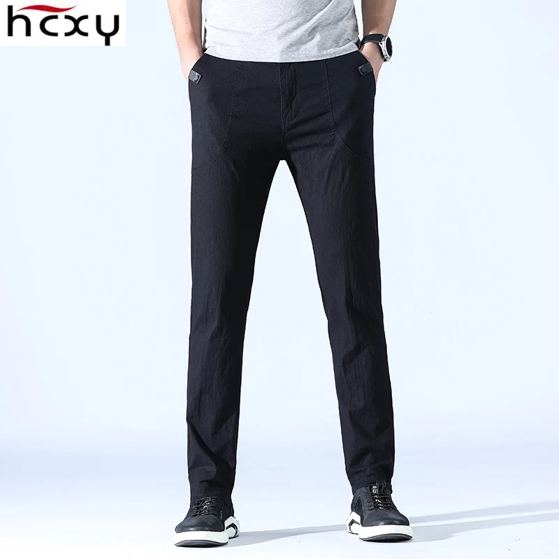 HCXY Летние повседневные брюки мужские тонкие корейские трендовые брюки мужские эластичные брюки мужские