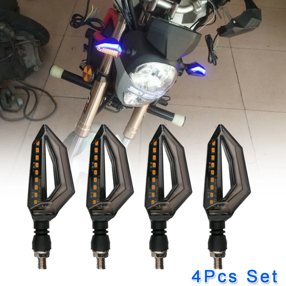

4pcs 12V LED Turn Signal Indicator Blinker Brake Light DRL Waterproof For Motorcycle Motorbike Scooter Quad For Cruiser