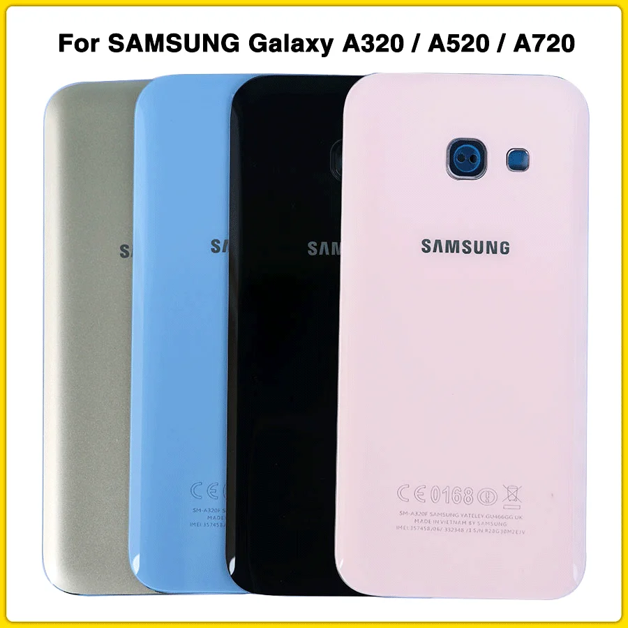 Чехол на заднюю панель для SAMSUNG Galaxy A3 A5 A7 A320 A520 A720 с объективом, задняя крышка на дверь+ клей