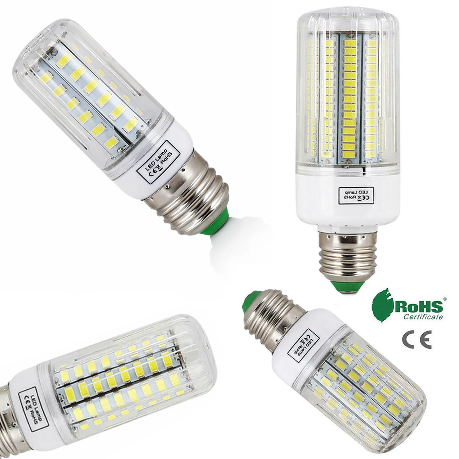 

E27 ES LED Bulbs Corn Light 5730 SMD 24LEDs - 165LEDs 110V 220V Chandelier Candle LED Lighting For Home Decoration Ampoule