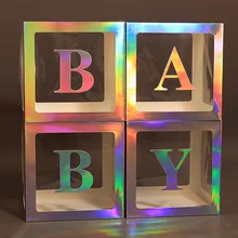 

Balloon Transparent Box BABY Box Love Box Net Red Gift Box Baby Birthday Box Decoration