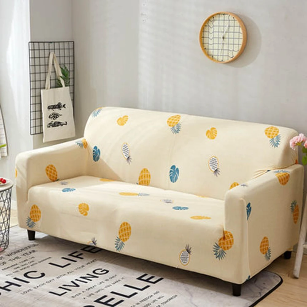 Цветы Slipcover стрейч Нескользящие Угловые чехлы для диванов четыре сезона полиэстер все включено универсальные эластичные чехлы для диванов - Цвет: 22