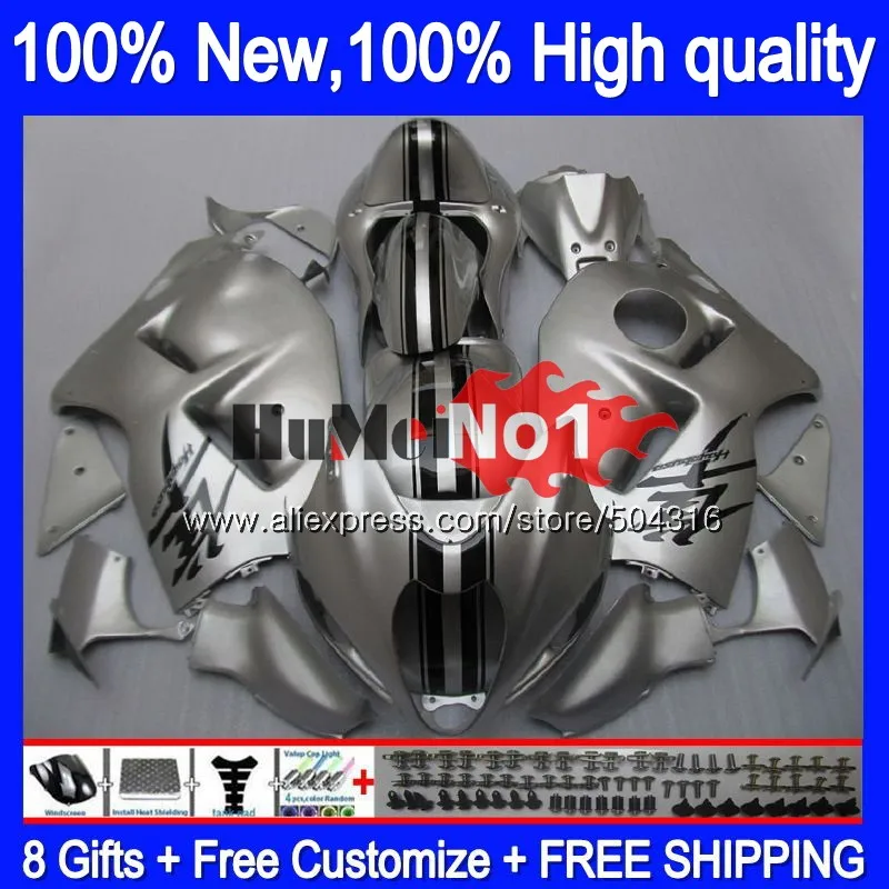 Корпус для SUZUKI Hayabusa GSXR-1300 GSXR 1300 Глянец серебристо-27MC. 20 GSXR1300 1996 1997 1998 1999 2000 2001 96 97 98 99 01 обтекатель