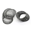 DoreenBeads Hot Steel Memory Wire For Beading Bracelets Components Round Silver Color Gunblack For Jewelry DIY Charms, 20 Loops ► Photo 3/6