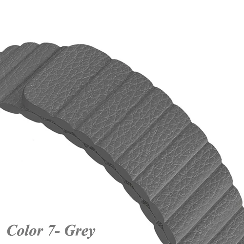 7- Grey Ремешок для apple watch 42 мм 38 мм 44 мм 40 мм correa iwatch 5 4 3 2 кожаный магнитный браслет с петлей аксессуары для apple watch 4 - Цвет ремешка: 7- Grey
