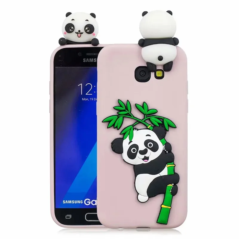 3D силиконовый чехол Kawaii панда Единорог для Samsung Galaxy J7 J5 J3 2016 A7 A3 A5 2017 Funda Etui женщин и
