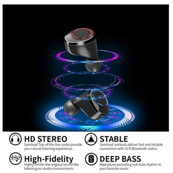 

Wireless Earphone TWS X11 Bluetooth HiFi Bass Stereo Earbuds In-ear Waterproof Stereo Cordless Earbuds Earphone