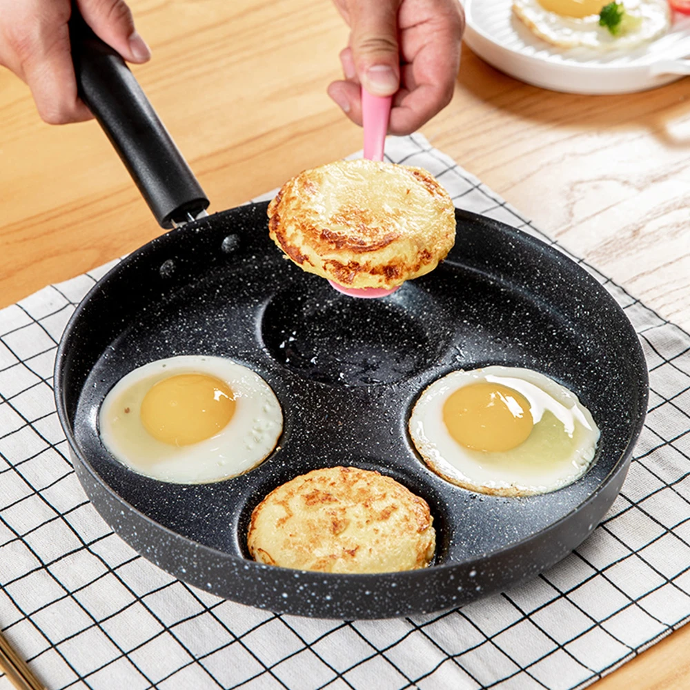 Getalenteerd groentje Startpunt Multifunctionele Vier Gat Omelet Pan Voor Eieren Ham Pan Cake Maker Koekenpan  Pannen Geen Olie Rook Ontbijt Koken pot|Pannen| - AliExpress