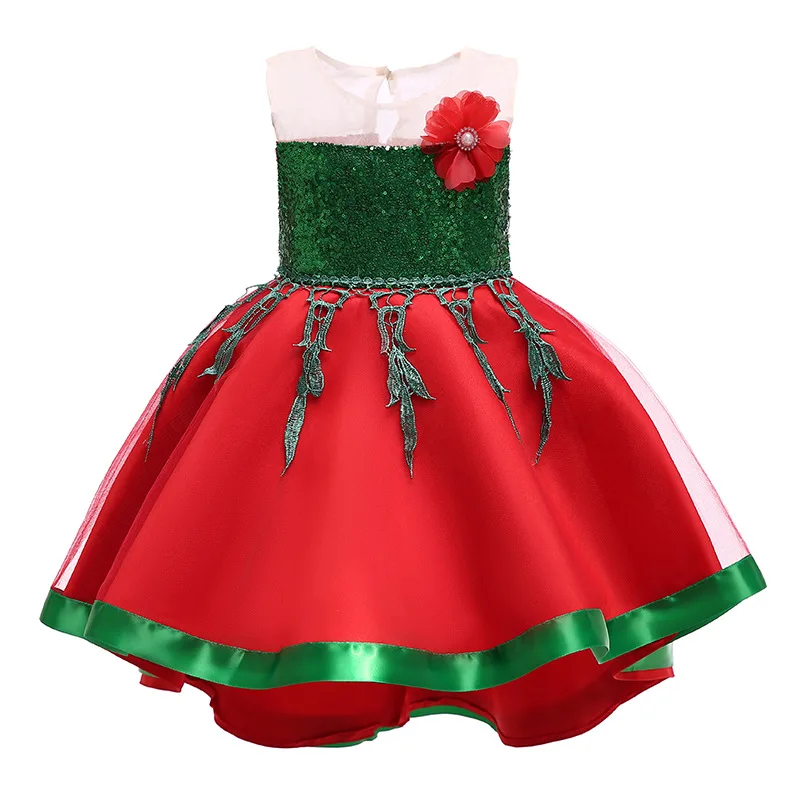 

CHILDREN'S Dress Princess Dress Puffy Girls Dress Tailing Sequin Christmas Childrenswear INS Europe And America
