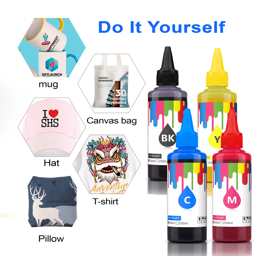 Tinta Sublimação para Impressoras 100ml Epson Et2720 Et-2760 Et4700 Et-4760 Et1500 Wf3620 Wf7610 Wf7620 Wf7710 Wf7720 F500 - Imagem 4