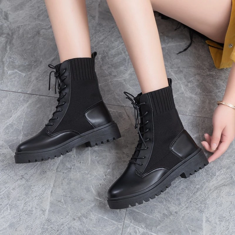 flat platform booties