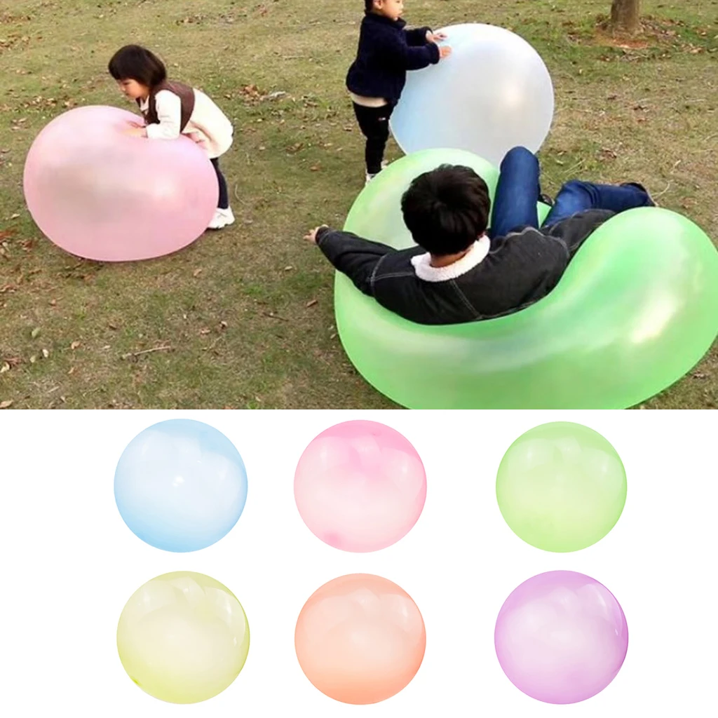 Bubble Balloon Inflatable Beach Ball Soft TPR Balloon Water Filled Stretchy Balls Outdoor Playing Toys for Kids Children Adults