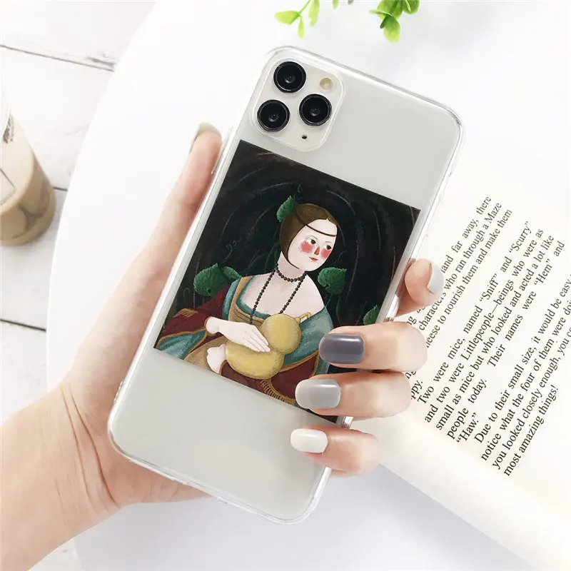 IU0084 Lovebay для iPhone 11 чехол для телефона забавные художественные картины маслом для iPhone 7 8 6 6s Plus 11 Pro X XR XS Max 5S SE прозрачный мягкий чехол из ТПУ - Цвет: IU0084