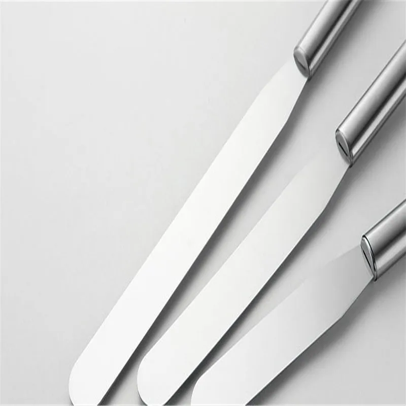 6/8/10 Inches Stainless Steel Butter Cake Cream Spatula Cake Smoother Fondant Baking Chocolate Pastry Cake Decorating Tools