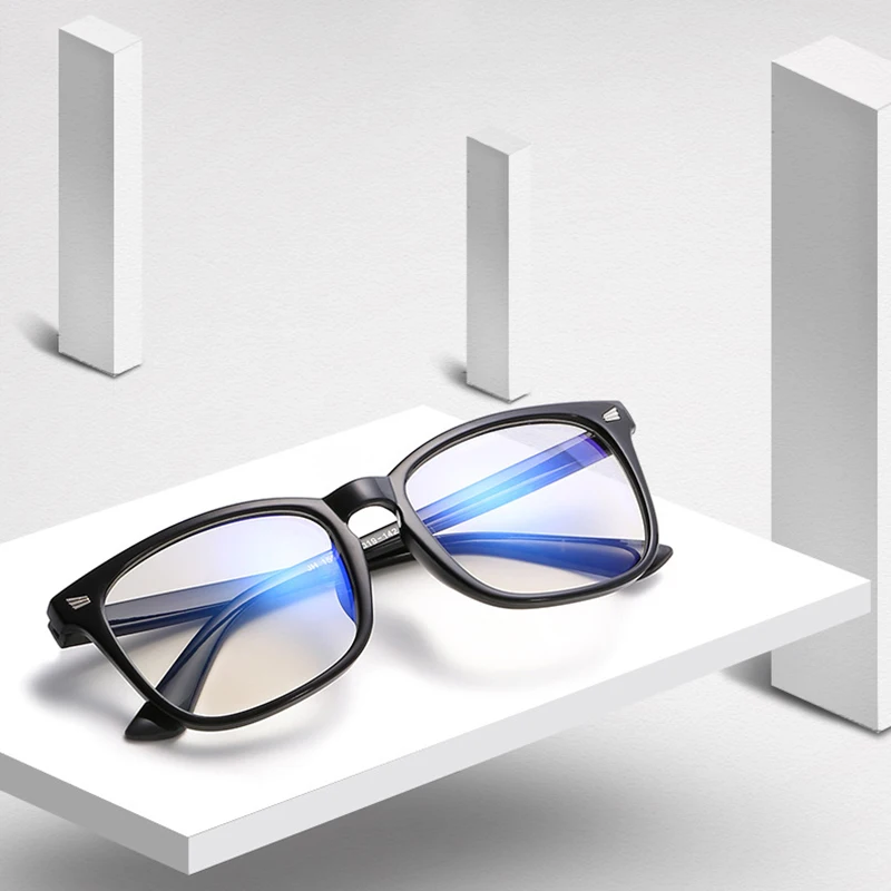 Полная оправа оптические очки унисекс прозрачные линзы женские квадратные анти