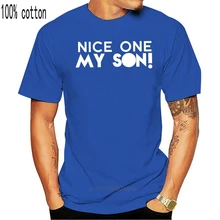 Tot Son heung-min T-Shirt COYS Nice One My Son Blue Spurs Tee mężczyźni kobiety Unisex modna koszulka tanie tanio CASUAL SHORT CN (pochodzenie) COTTON Cztery pory roku Na co dzień Z okrągłym kołnierzykiem 2018 men women Sukno Drukuj