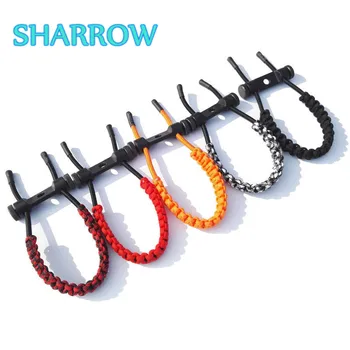 

1pc Bow Wrist Sling Protector Cord Rope Strap Adjustable Braided Bow Sling For Compound Recurve Bow Shooting Archery Accessories