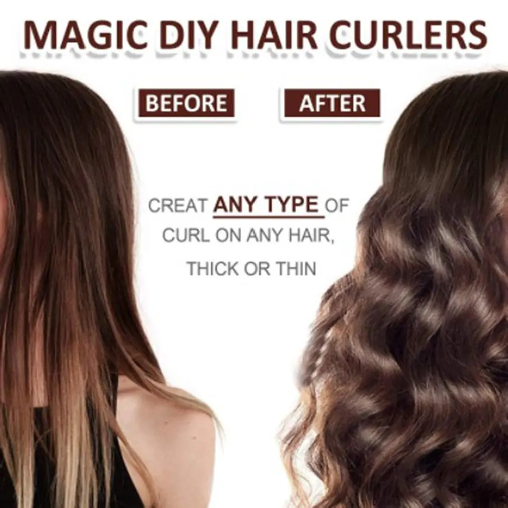 24 Egg Rolls Large Curls Do Not Hurt Hair Curling Iron Artifact Magic Volume Diy Spiral Big Wave Curling Tube Roll Plastic 55cm