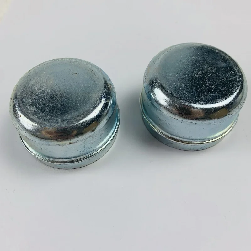 Replacement 50mm Metal Dust Cap Wheel Hub Trailer Bearing Dust Grease Cover 2pcs