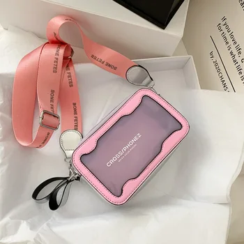 

Brand Original Design Transparent Bag 2020 Popular New Fashion Slung Shoulder Jelly Ladies Square Bag