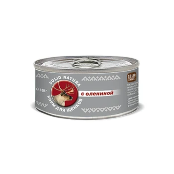 

Solid Natura minced. Canned food. Food with venin for puppies 0,1 kg * 15 PCs